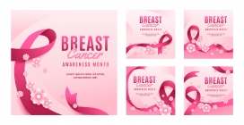 粉红色乳腺癌意识海报素材下载