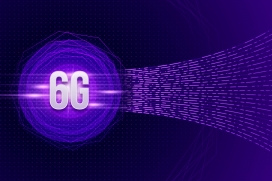 紫色6G网络通信技术背景素材下载