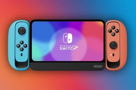 任天堂Switch 2游戏控制台-在较小边框上的效果图