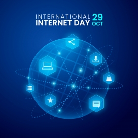 蓝色国际互联网日插图