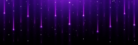 紫色下坠的流星雨星空素材