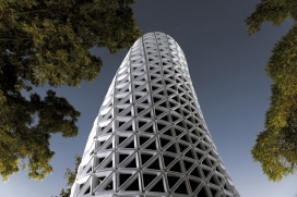 VERTO-一座酷似小蛮腰外形的建筑室外空气净化塔