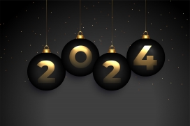2024圣诞球装饰跨年字
