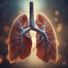 血管清晰的人体肺部图