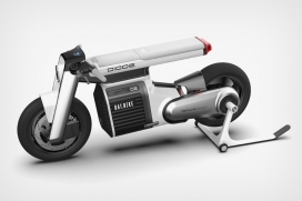 赛博朋克极简主义二极管电动自行车设计