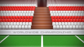 逼真的体育场论坛构图