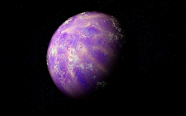 紫色锈迹斑斑地球