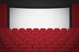电影院剧院里的红色座位座椅