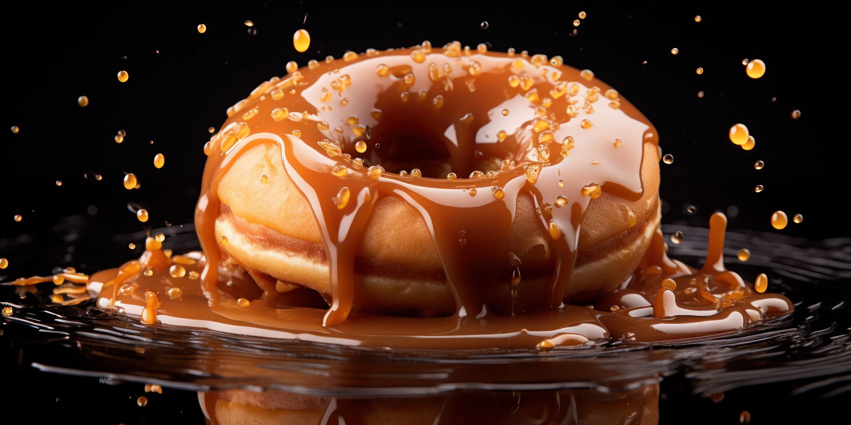 带巧克力酱的甜甜圈饼干图片