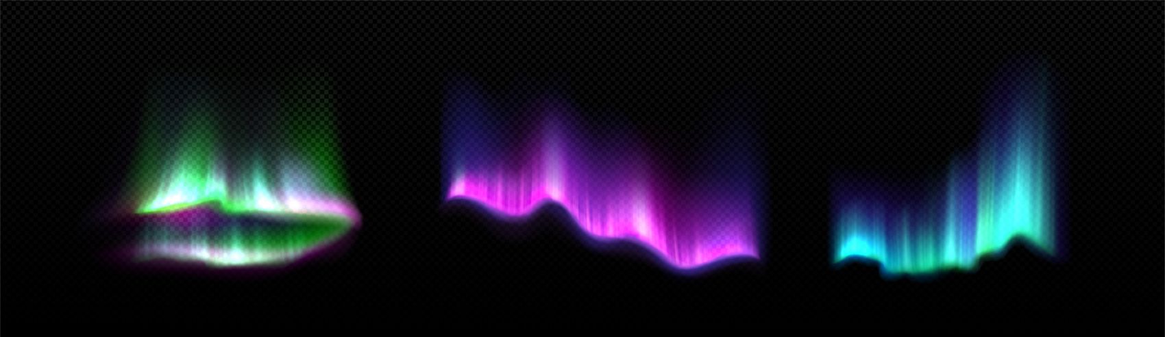 三款极光光束图片