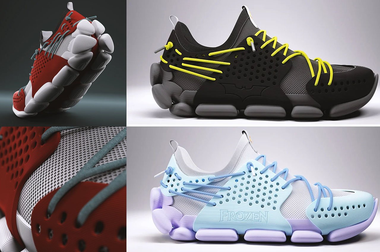 可以根据成长孩子需要进行完全定制的双运动鞋---酷图编号6