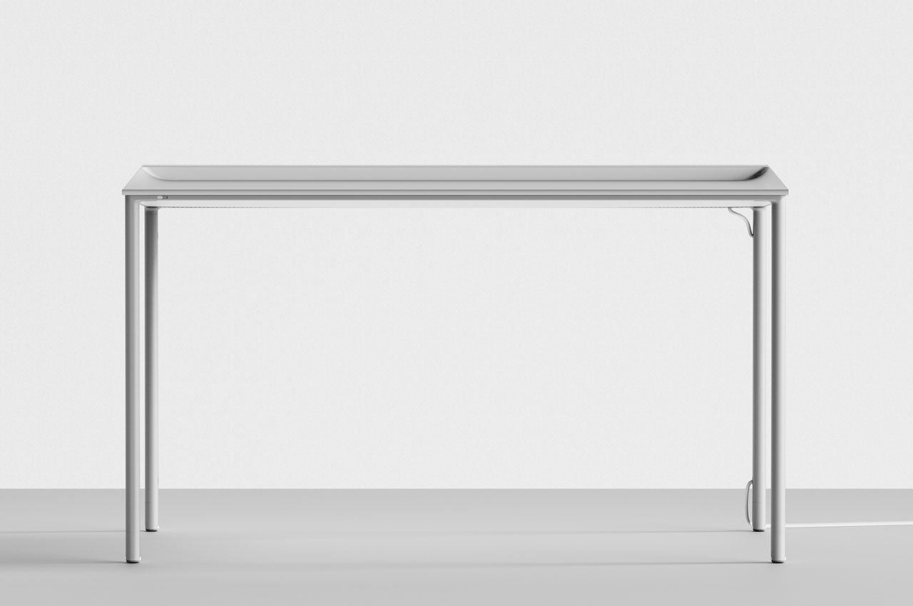 配有可滚动OLED屏幕、触觉触摸屏和内置扬声器的桌子---酷图编号11