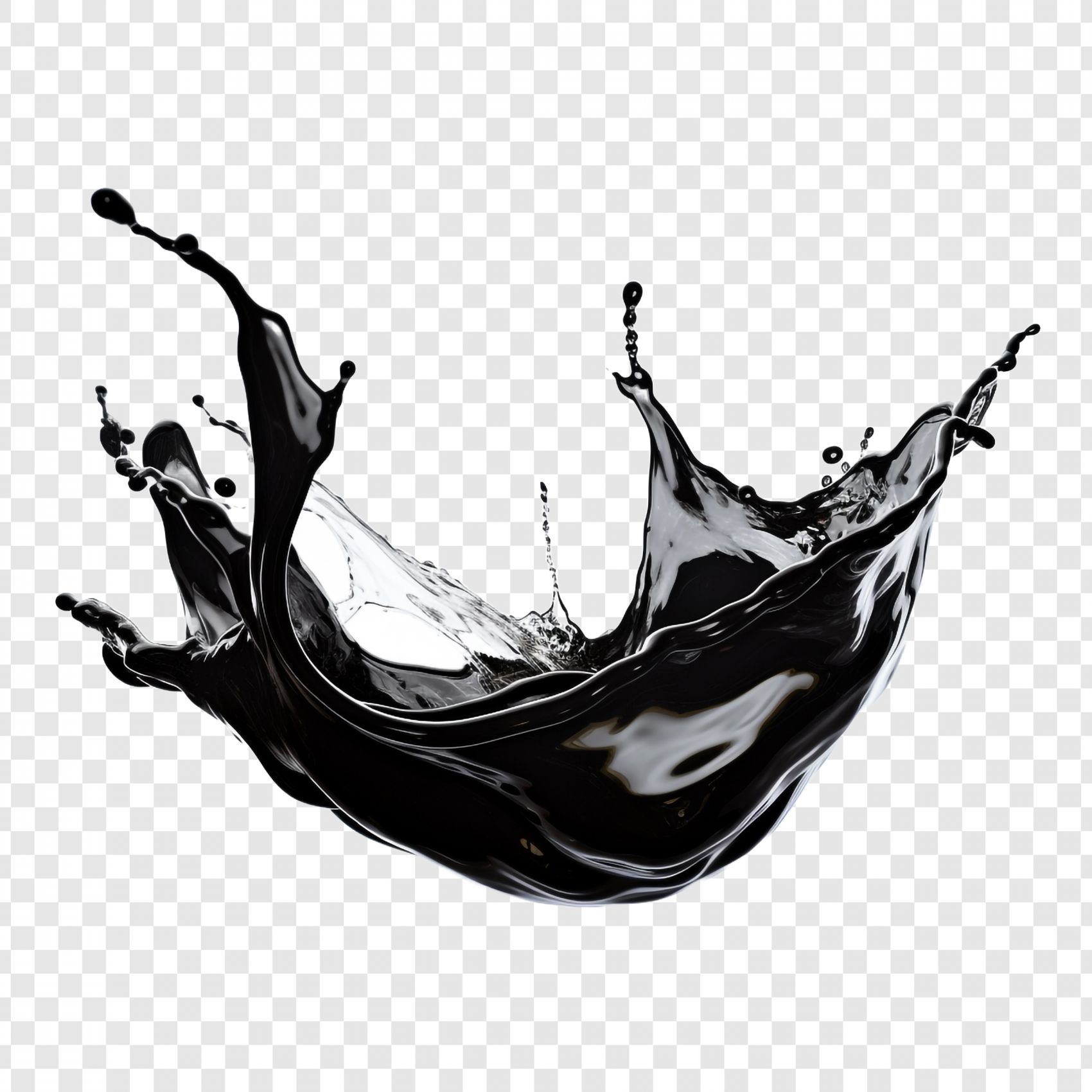 黑色油漆泼墨水墨素材图片