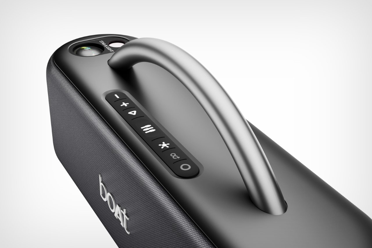 将你听音乐的星系投射到天花板上的新款boAt Stone Lumos无线扬声器---酷图编号5