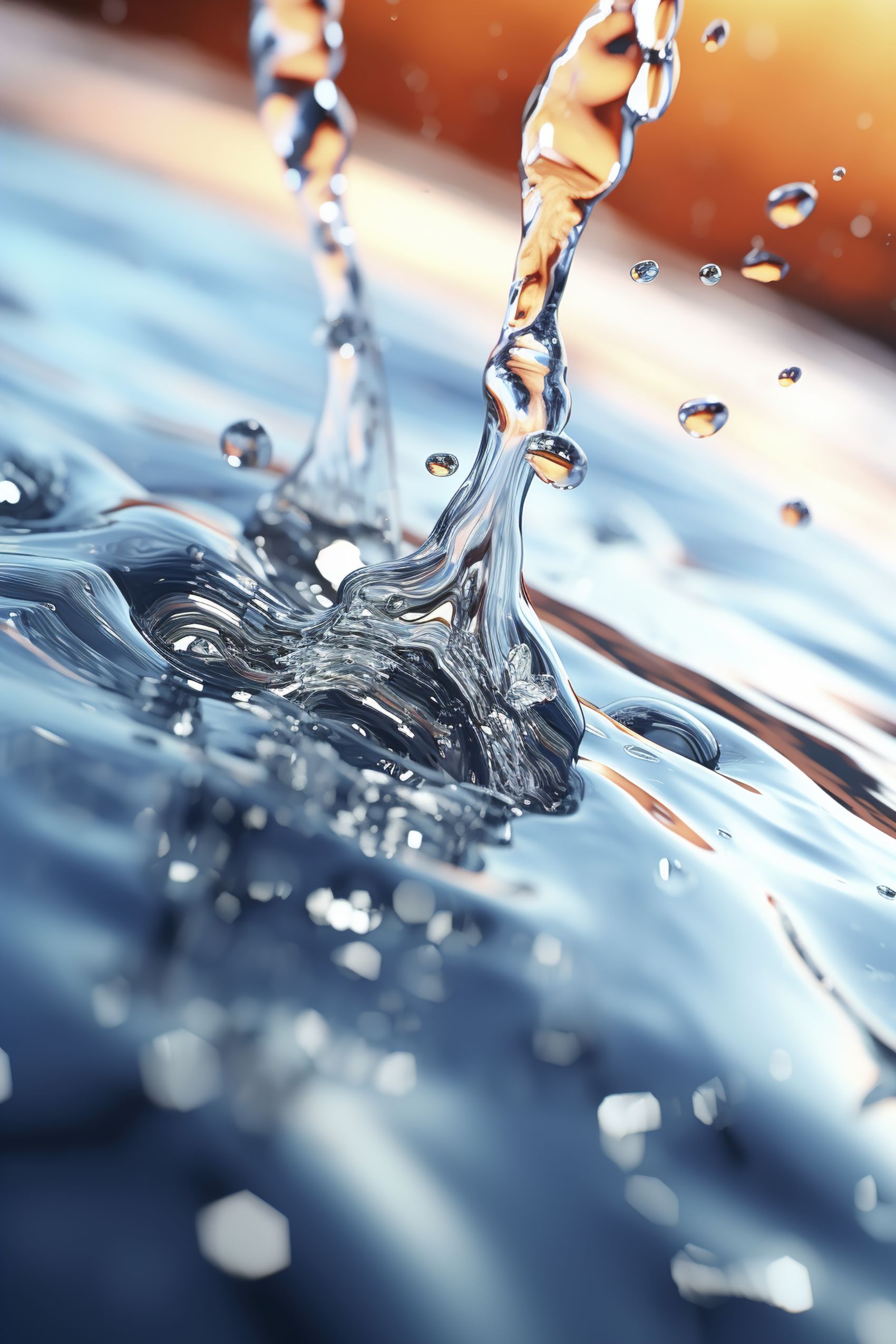 蓝色晶莹剔透水滴图图片