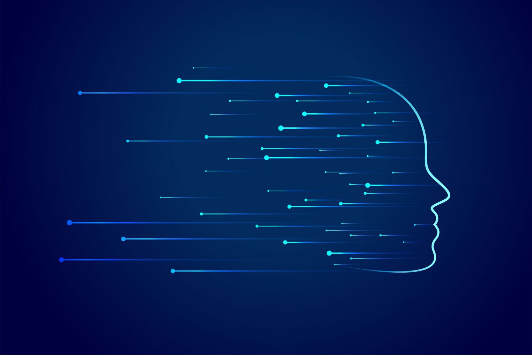 运动蓝的科技粒子大脑图片