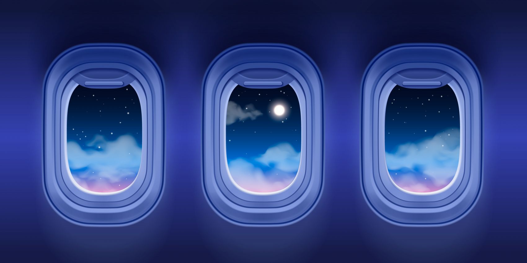 三款飞机机舱窗户图片