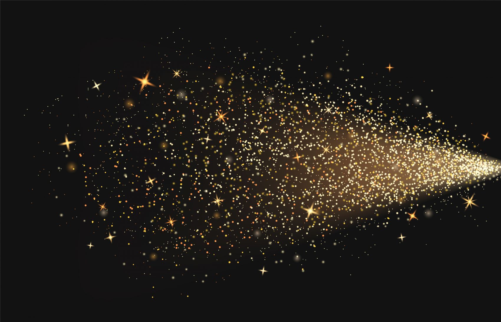 金色光源礼花碎片图片