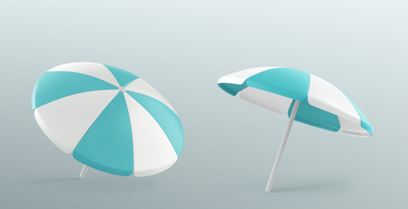 蓝白遮阳伞图片