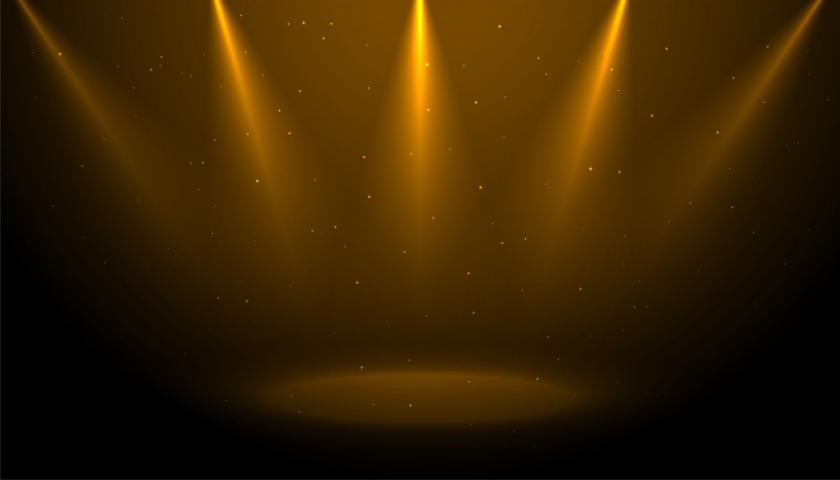 橘黄色的舞台聚光灯素材图片