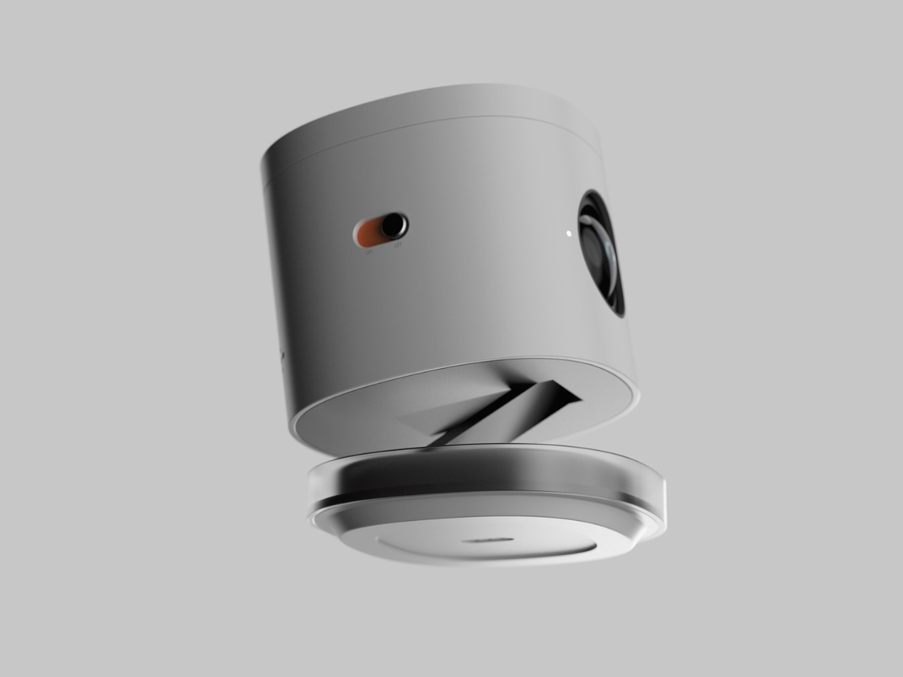 可以是扬声器也可以是无线充电器的模块化迷你投影仪---酷图编号5