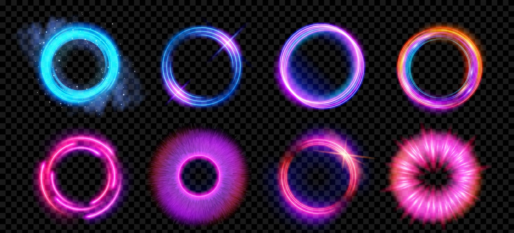 八款多彩径向涡流速度运动环形光卤灯图片