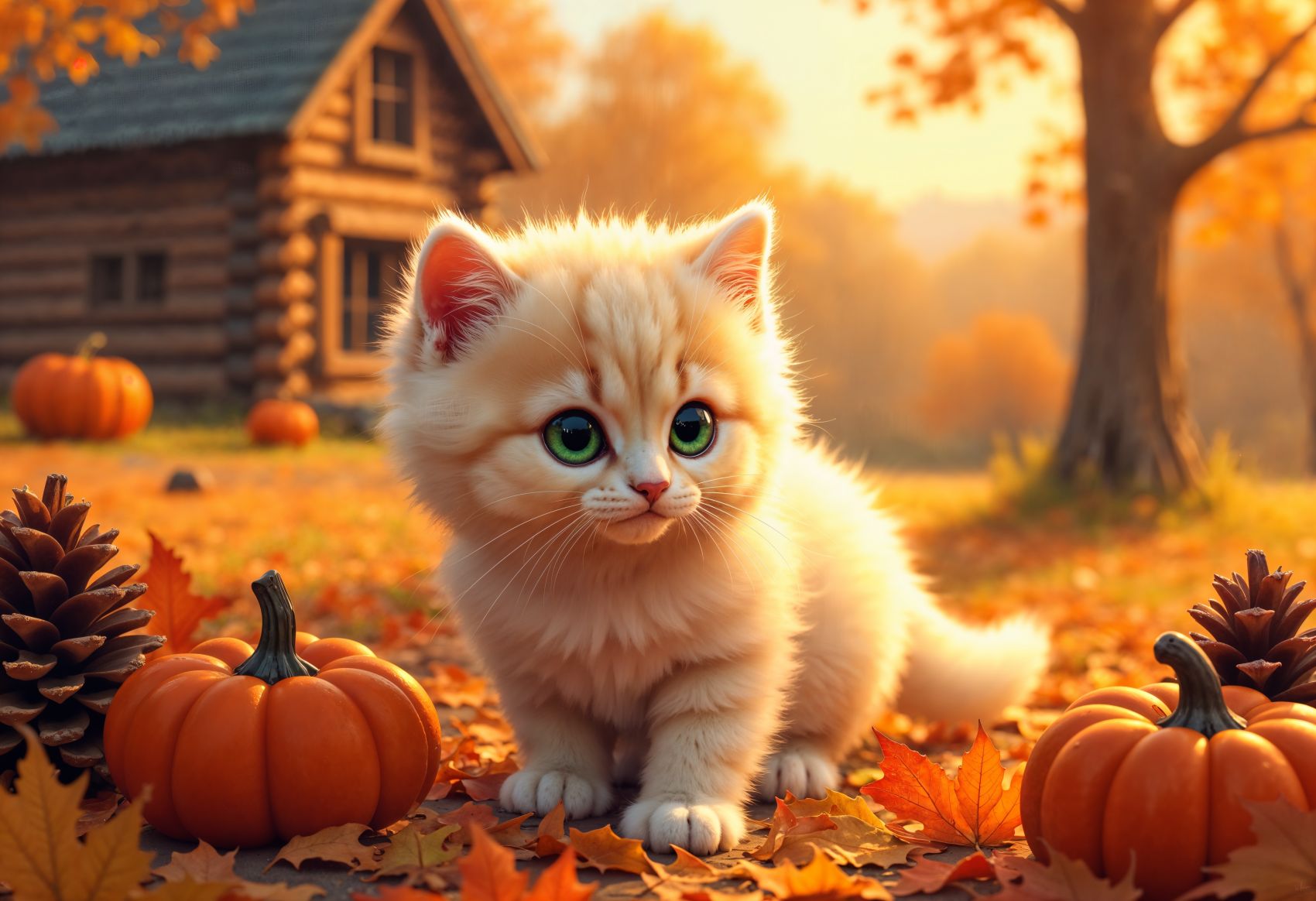 可爱的白色猫咪图片