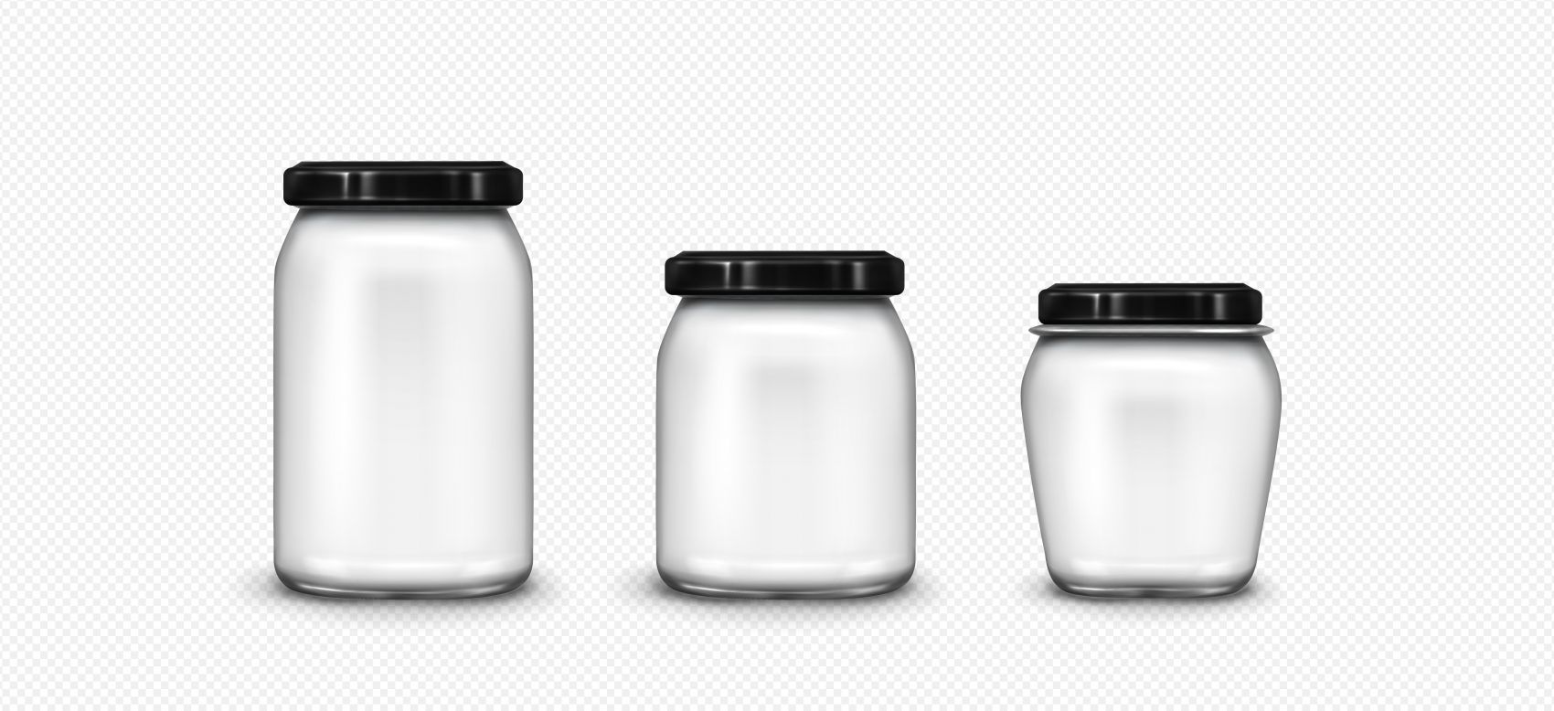 不同大小的空白透明白瓶酱汁图片