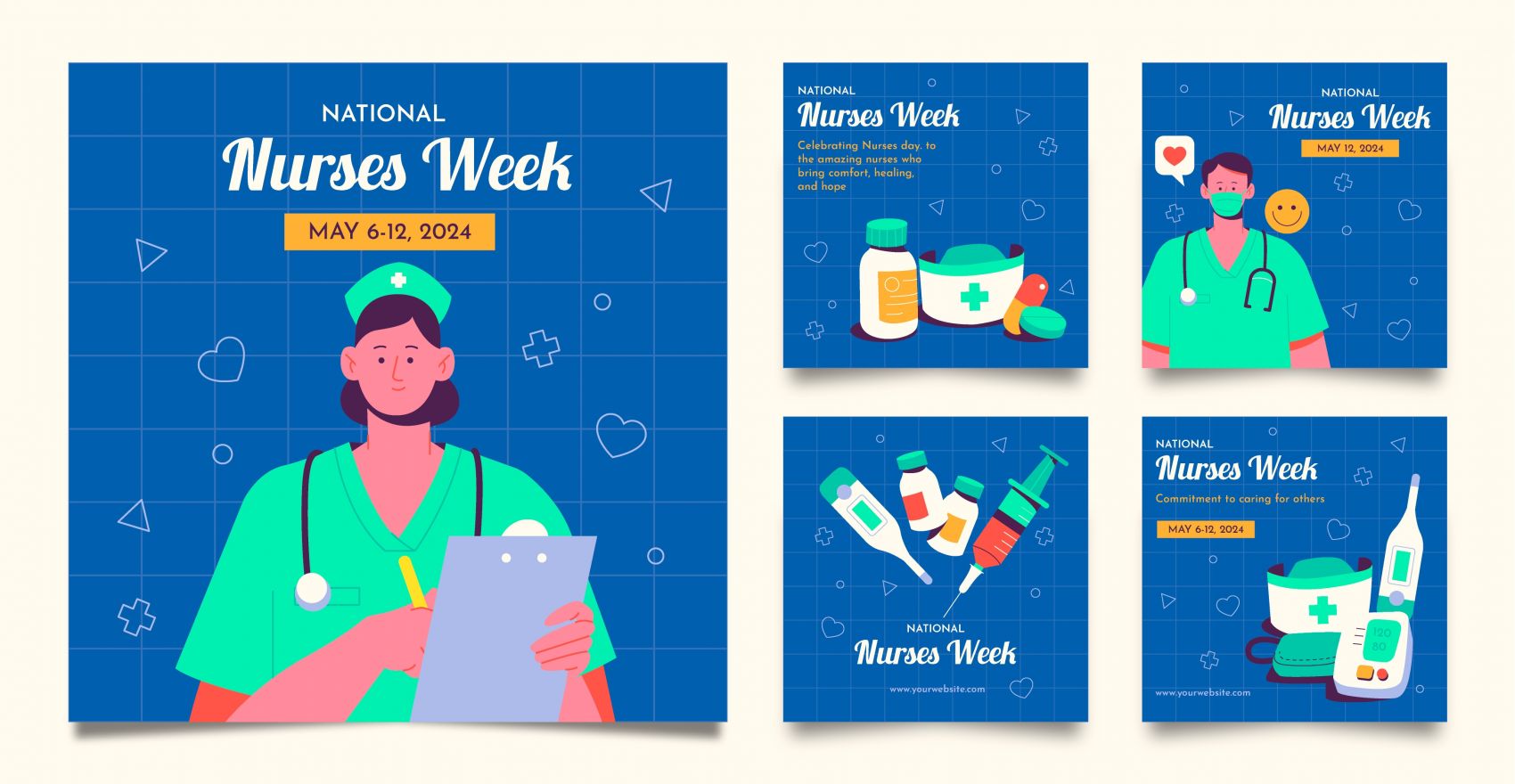 国际护士日卡片素材图片