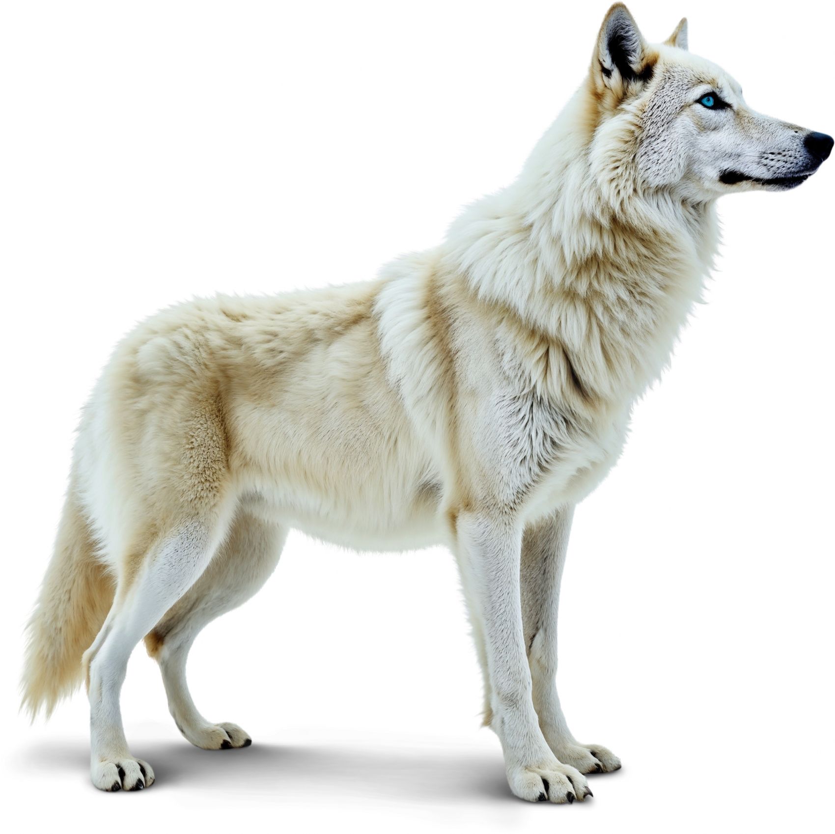 凶猛的白狼PSD图图片