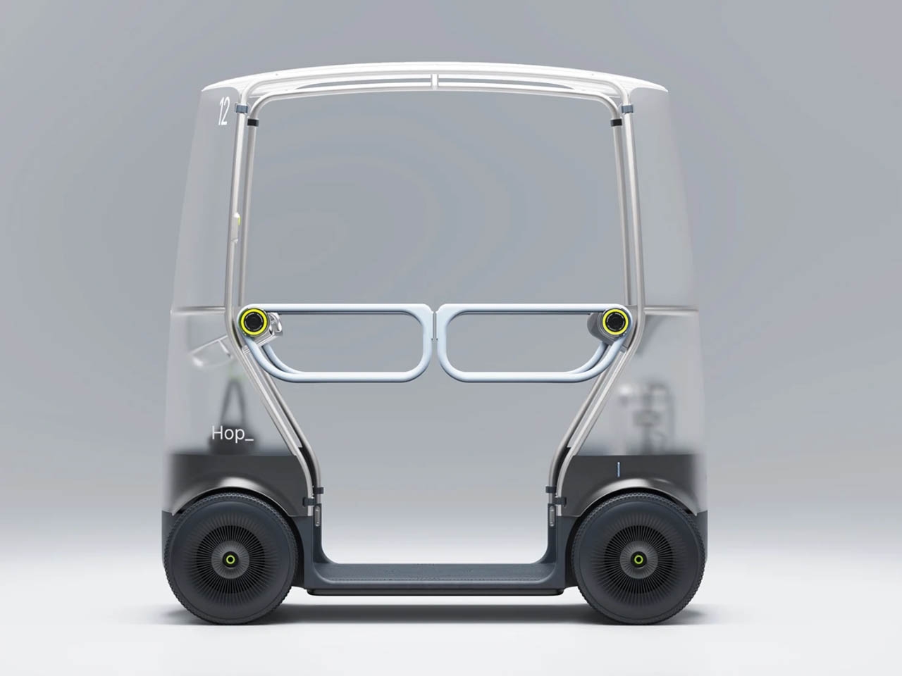 在城市街道上提供智能骑行的自动无人驾驶踏板车图片