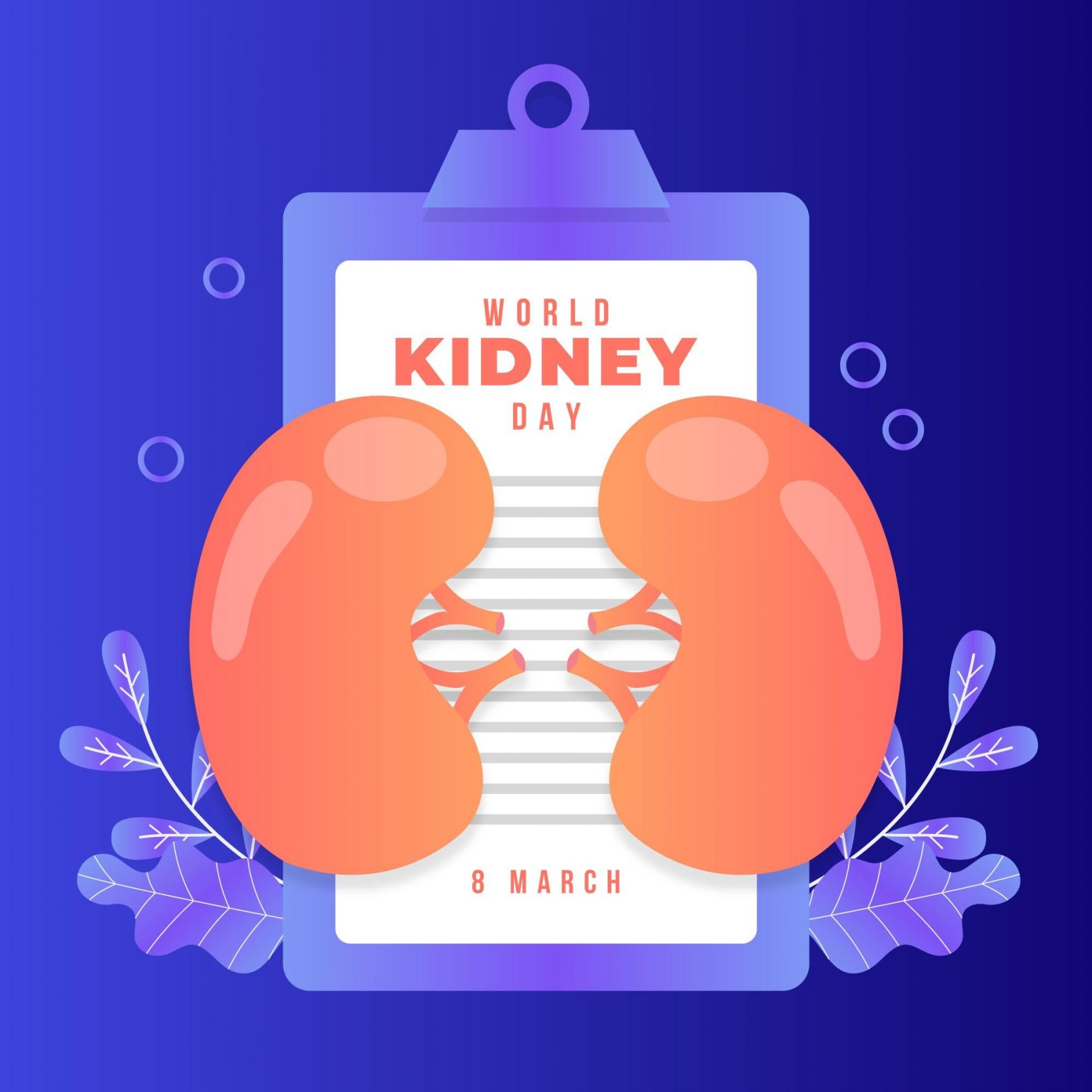 卡通肾脏医学信息素材图片