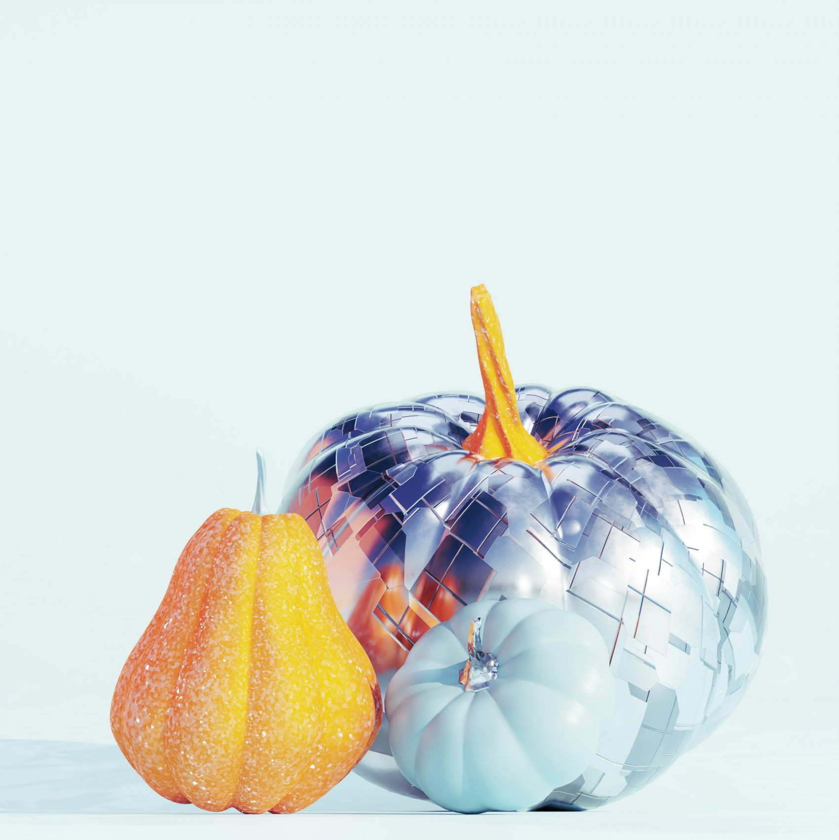 创意时尚的多边形南瓜饰品图片