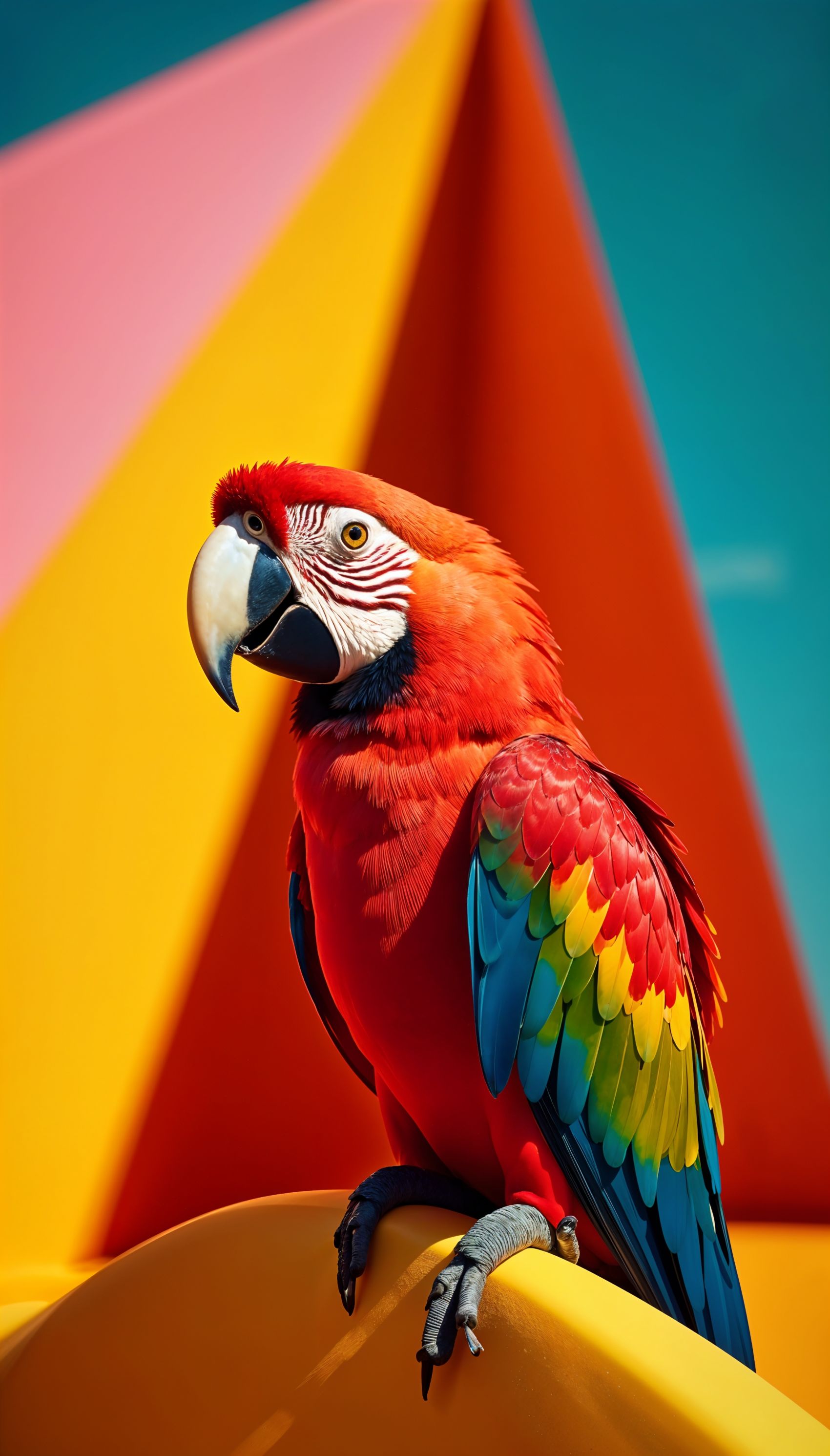 艳红鹦鹉鸟图片