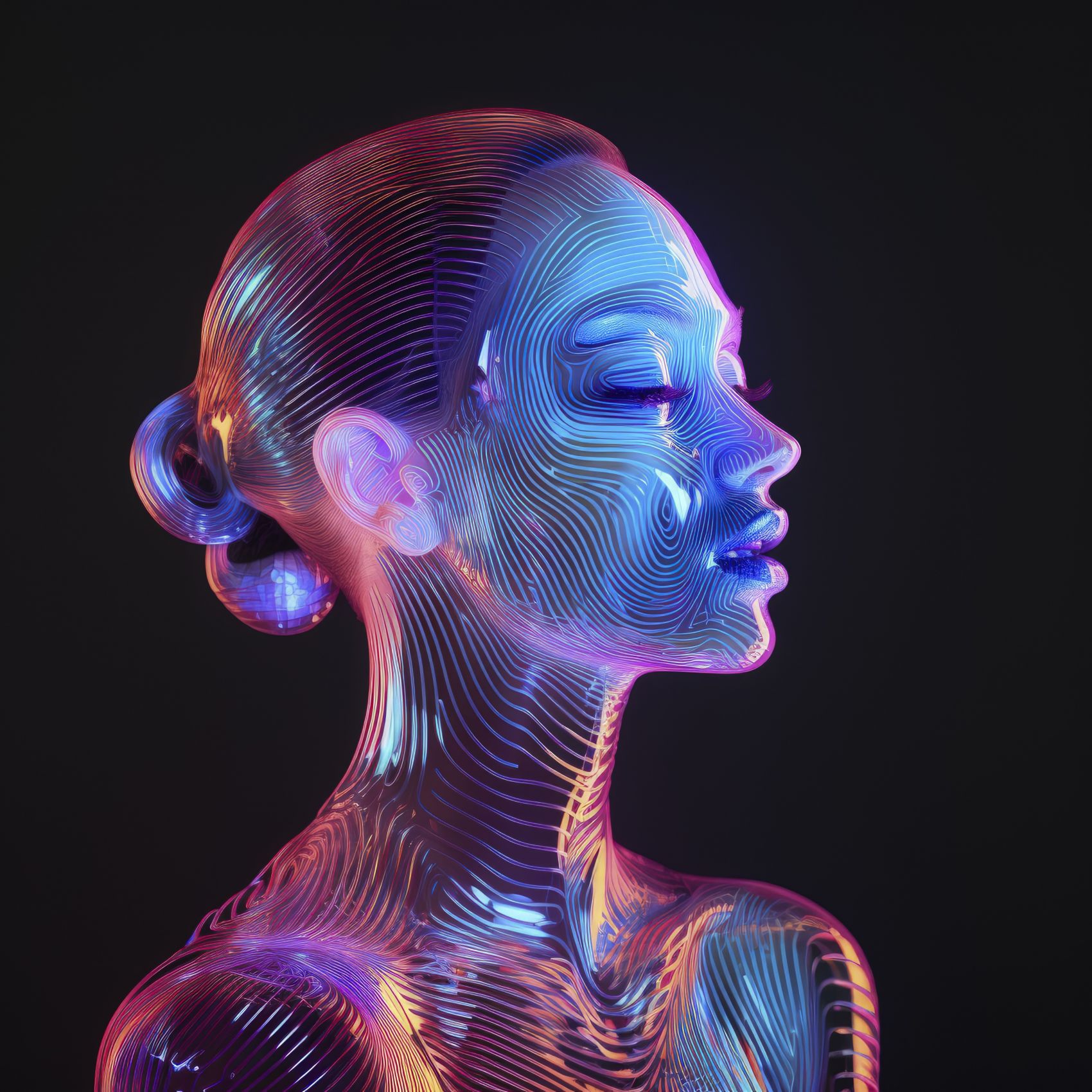 3D女性数字人图片