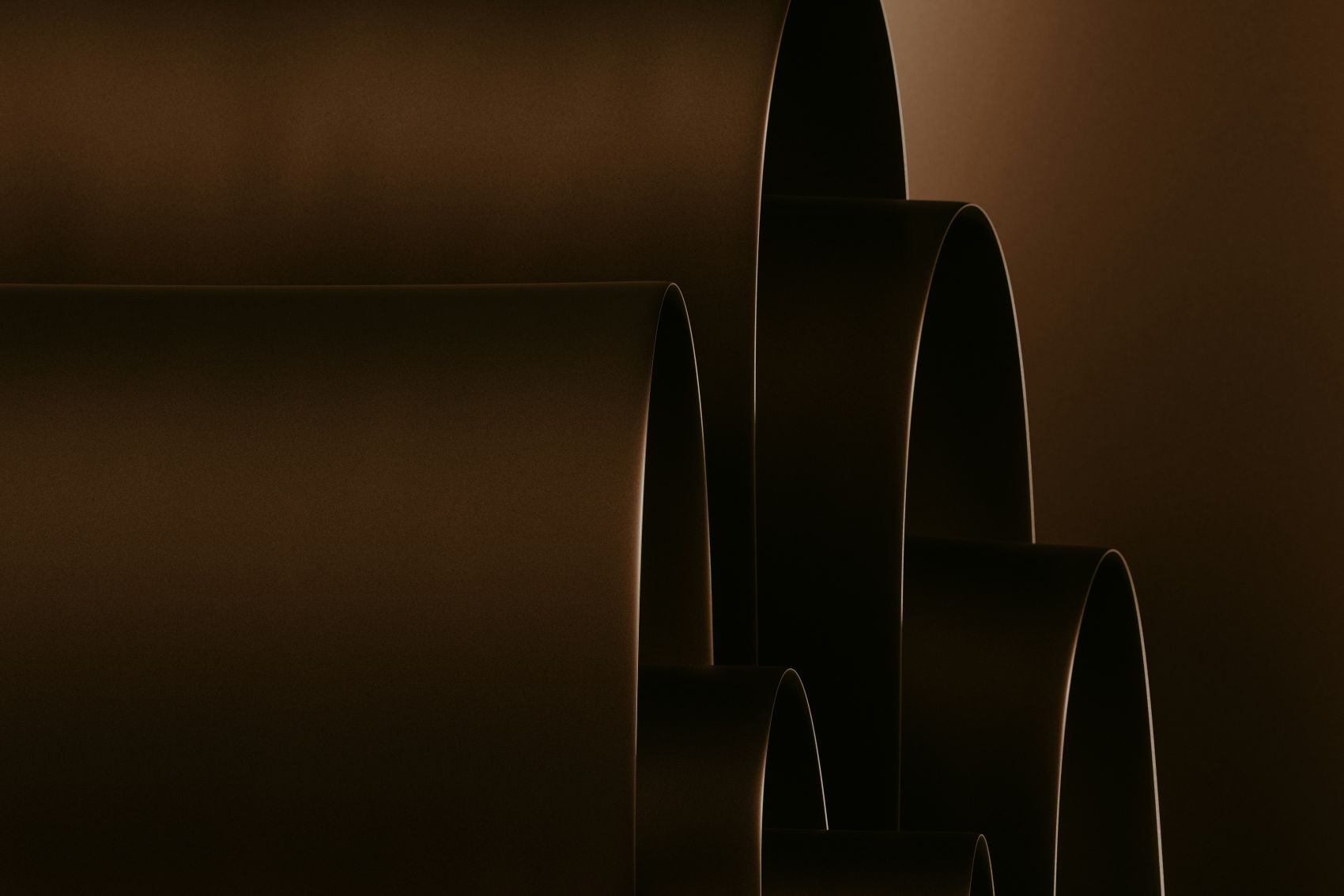 咖啡色拱形圆筒抽象图图片