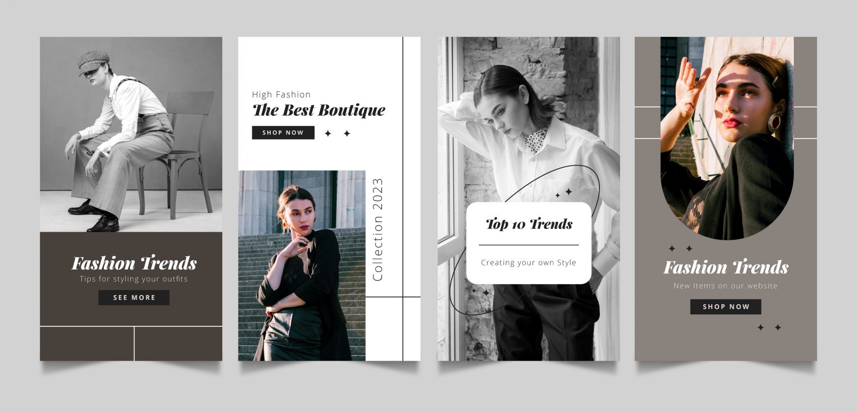 时尚女性时装宣传册素材图片