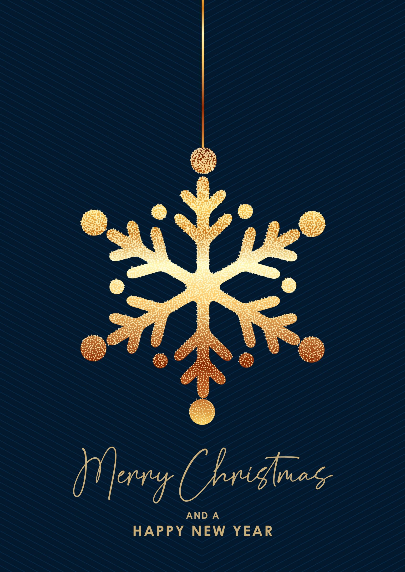 圣诞节快乐-金色雪花片素材图片