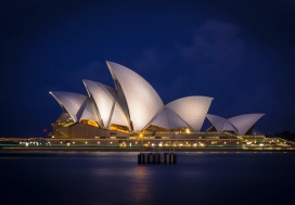 晚上的悉尼歌剧院美图