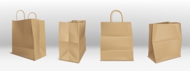四款牛皮纸包装外卖袋
