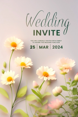 唯美的婚庆花束海报