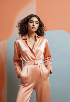 时尚双手插兜的巴基斯坦姑娘图