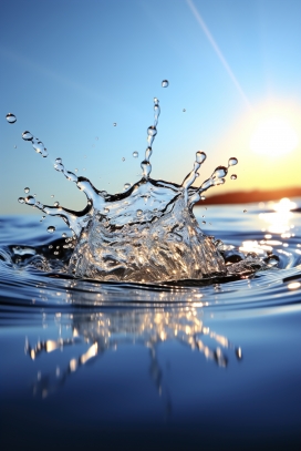 掉入水中的水花