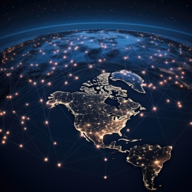 蓝色地球网络标注点