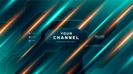 Youtube-Channel-科技感斜光背景
