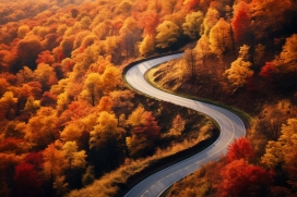 优美的秋季山峦风景