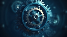 精美的机械齿轮设置图标