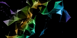 多彩菱形菱线网络抽象背景