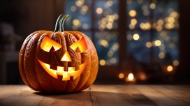 镂空的万圣节南瓜灯