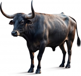 非洲公牛大水牛PSD透明素材